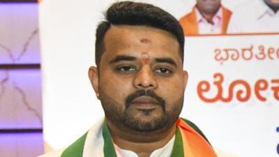 Prajwal Revanna is the National Democratic Alliance (NDA) candidate from the Hassan Lok Sabha seat, which went to polls on April 26 in the second phase of the ongoing general elections (PTI) Prajwal Revanna is the National Democratic Alliance (NDA) candidate from the Hassan Lok Sabha seat, which went to polls on April 26 in the second phase of the ongoing general elections (PTI)