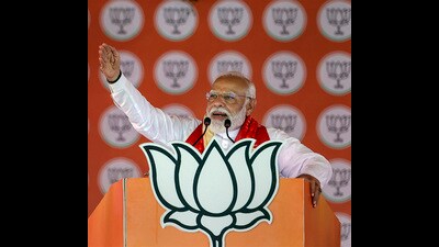 Prime Minister Narendra Modi addresses a public meeting ahead of the Lok Sabha polls in Odisha’s Berhampur on Monday. (PTI) Prime Minister Narendra Modi addresses a public meeting ahead of the Lok Sabha polls in Odisha’s Berhampur on Monday. (PTI)
