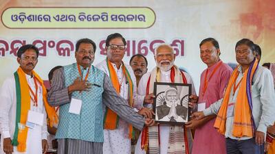 Prime Minister Narendra Modi in Odisha’s Nabarangpur on Monday. (PTI) Prime Minister Narendra Modi in Odisha’s Nabarangpur on Monday. (PTI)