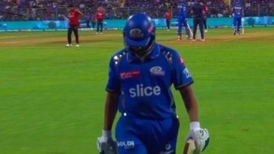 Rohit Sharma registered another single digit score with flop show against SRH. (X) Rohit Sharma registered another single digit score with flop show against SRH. (X)