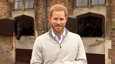 Prince Harry announcing Prince Archie's birth in the resurfaced video (X, formerly Twitter)