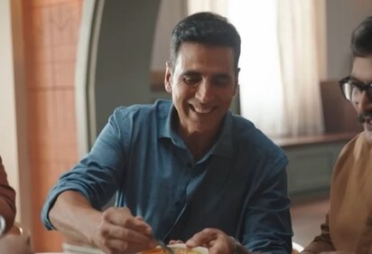 Akshay Kumar enjoying a break and some tasty treats Akshay Kumar enjoying a break and some tasty treats