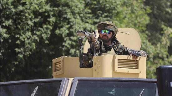 A security personnel during a search operation following Saturday's terror attack in Poonch. (PTI)