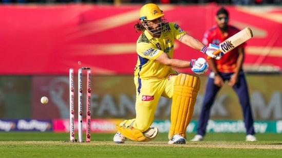 MS Dhoni is castled for a duck (PTI)