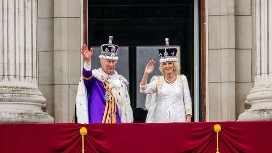 Taking to their official handle, the Royal Family tweeted: 'Today celebrates the first anniversary of The King and Queen's Coronation in Westminster Abbey." (Getty Image)