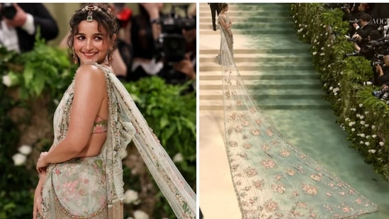 Met Gala 2024: Alia Bhatt embraces Indian heritage in an exquisite Sabyasachi saree with massive train
