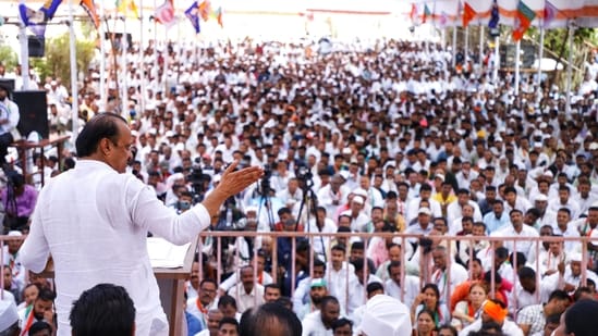 Pune: Ajit Pawar rally at Baramati -HT photo