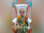 Lok Sabha elections: Royal polling booth with king, queen thrones set up in Shimoga Zilla Panchayat.