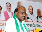 Former Karnataka CM HD Kumaraswamy holds press conference on Tuesday. (hd kumaraswamy-X)