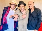 Dharmendra shared a picture with Ranjeet and Avtar Gill. Dharmendra shared a picture with Ranjeet and Avtar Gill.