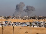 Smoke rises following an Israeli airstrike east of Rafah, Gaza Strip Smoke rises following an Israeli airstrike east of Rafah, Gaza Strip