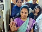 Bharat Rashtra Samithi (BRS) leader K Kavitha leaves Rouse Avenue Court after the hearing in connection with Delhi excise policy case, in New Delhi.