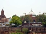A view of Sri Krishna Janmabhoomi temple and Shahi Idgah mosque in Mathura. A view of Sri Krishna Janmabhoomi temple and Shahi Idgah mosque in Mathura.