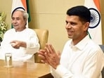 Odisha chief minister Naveen Patnaik and 5T chairman VK Pandian. (File)