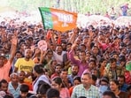 **EDS: HANDOUT IMAGE** Krishnanagar: BJP supporters during a public meeting of Prime Minister Narendra Modi for Lok Sabha elections, in Krishnanagar, West Bengal, Friday, May 3, 2024. (PTI Photo)(PTI05_03_2024_000113B)