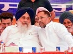 Shiromani Akali Dal chief Sukhbir Singh Badal with party candidate Anil Joshi during a rally on the outskrits of Amritsar. (PTI) Shiromani Akali Dal chief Sukhbir Singh Badal with party candidate Anil Joshi during a rally on the outskrits of Amritsar. (PTI)