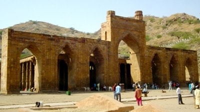 The Adhai Din Ka Jhonpra, an ASI-protected mosque in Rajasthan's Ajmer. (ASI website) The Adhai Din Ka Jhonpra, an ASI-protected mosque in Rajasthan's Ajmer. (ASI website)