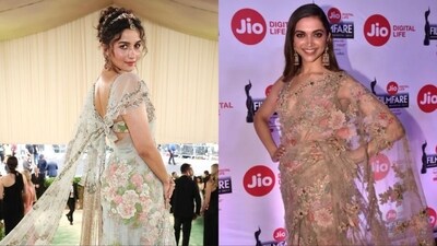 Alia Bhatt at the 2024 Met Gala; Deepika Padukone at an event in 2017. Alia Bhatt at the 2024 Met Gala; Deepika Padukone at an event in 2017.