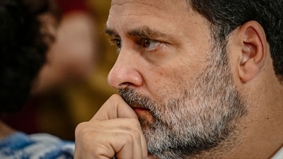 India's Congress party leader Rahul Gandhi gestures as he waits to file his nomination papers for the upcoming general elections, in Wayanad on April 3, 2024. (Photo by R.Satish BABU / AFP) (AFP) India's Congress party leader Rahul Gandhi gestures as he waits to file his nomination papers for the upcoming general elections, in Wayanad on April 3, 2024. (Photo by R.Satish BABU / AFP) (AFP)