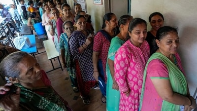 The states and union territories where the elections are being held in this phase are Assam (4), Bihar (5), Chhattisgarh (7), Dadra and Nagar Haveli and Daman and Diu (2), Goa (2), Gujarat (25), Karnataka (14), Maharashtra (11), Madhya Pradesh (8), Uttar Pradesh (10) and West Bengal (4). The BJP has bagged the Surat seat unopposed. (AP) The states and union territories where the elections are being held in this phase are Assam (4), Bihar (5), Chhattisgarh (7), Dadra and Nagar Haveli and Daman and Diu (2), Goa (2), Gujarat (25), Karnataka (14), Maharashtra (11), Madhya Pradesh (8), Uttar Pradesh (10) and West Bengal (4). The BJP has bagged the Surat seat unopposed. (AP)