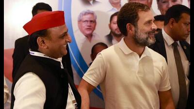 Kannauj will be a pivotal seat, where Akhilesh Yadav will make his fourth appearance on the electoral battlefield and Rahul Gandhi will address a joint rally of India Bloc seeking votes for the SP chief. After the joint rally, the leaders will move to Kanpur for an extensive road show. (File Photo) Kannauj will be a pivotal seat, where Akhilesh Yadav will make his fourth appearance on the electoral battlefield and Rahul Gandhi will address a joint rally of India Bloc seeking votes for the SP chief. After the joint rally, the leaders will move to Kanpur for an extensive road show. (File Photo)