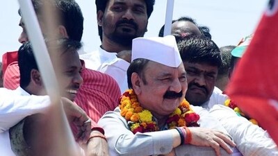 Kishori Lal Sharma is Congress candidate from Amethi seat. (ANI photo)
