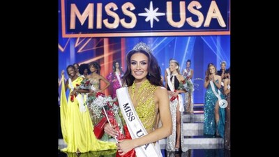 Noelia Voigt when she was crowned Miss USA. Noelia Voigt when she was crowned Miss USA.