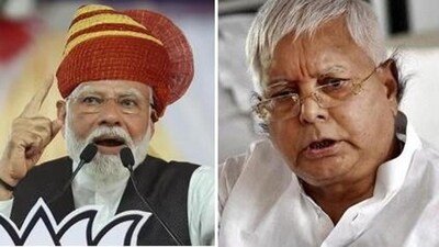 Prime Minister Narendra Modi (left) and RJD chief Lalu Prasad Yadav (right). (File Photo) Prime Minister Narendra Modi (left) and RJD chief Lalu Prasad Yadav (right). (File Photo)