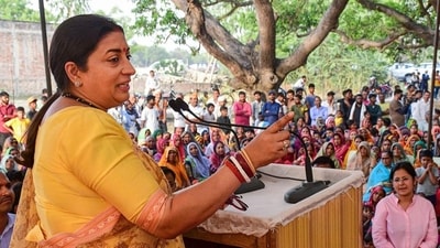 Union minister Smriti Irani. (PTI) Union minister Smriti Irani. (PTI)