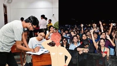 This year, the fest season has extended to May, and DU students are trying to judiciously divide their time between revelry and internal exams. (Photos: Dhruv Sethi and Shantanu Bhattacharya/HT)