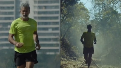 Puma ad featuring Milind Soman has caused quite a stir on social media. (Screengrab) Puma ad featuring Milind Soman has caused quite a stir on social media. (Screengrab)