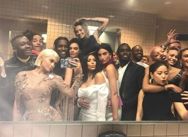Kylie Jenner with Kim Kardashian, Kendal Jenner, A$AP Rocky and others