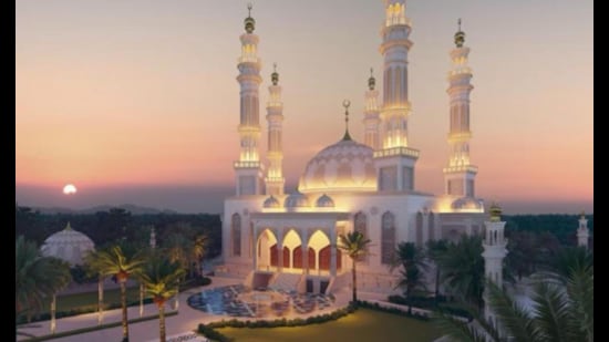 A blueprint of the proposed mosque in Dhannipur. (Sourced)