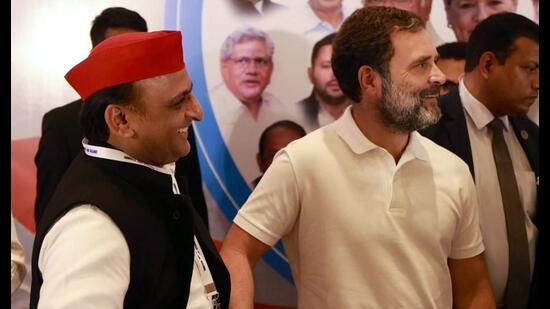 Kannauj will be a pivotal seat, where Akhilesh Yadav will make his fourth appearance on the electoral battlefield and Rahul Gandhi will address a joint rally of India Bloc seeking votes for the SP chief. After the joint rally, the leaders will move to Kanpur for an extensive road show. (File Photo)