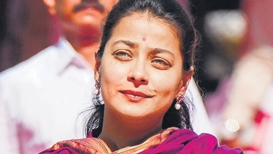 Praniti Shinde, Congress candidate contesting from the Solapur Lok Sabha seat. (HT FILE)
