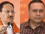 BJP chief JP Nadda (left) and the party’s IT cell head Amit Malviya (right). (File Photos)