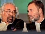File photo of Sam Pitroda and Rahul Gandhi. (PTI) File photo of Sam Pitroda and Rahul Gandhi. (PTI)