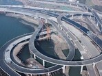 Mumbai, India. Jan 31,2024 - Marine Drive to Worli, 10.58 Km stretch of Mumbai Coastal Road open by around February month.This road will enable vehicles to travel at speeds of up to 80 km/h, although the design allows for speeds of 100 km/h. It is considered to be the most expensive project of the BMC yet. It will connect the Marine Drive area in south Mumbai to Kandivali, a western suburb, via the existing Bandra Worli Sea Link. Jan 31,2024. (Photo by Raju Shinde/HT Photo) Mumbai, India. Jan 31,2024 - Marine Drive to Worli, 10.58 Km stretch of Mumbai Coastal Road open by around February month.This road will enable vehicles to travel at speeds of up to 80 km/h, although the design allows for speeds of 100 km/h. It is considered to be the most expensive project of the BMC yet. It will connect the Marine Drive area in south Mumbai to Kandivali, a western suburb, via the existing Bandra Worli Sea Link. Jan 31,2024. (Photo by Raju Shinde/HT Photo)