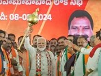 Warangal: Prime Minister Narendra Modi during a public meeting for the Lok Sabha polls. Warangal: Prime Minister Narendra Modi during a public meeting for the Lok Sabha polls.