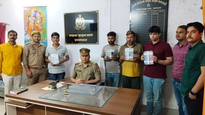 4 held for duping people through ‘digital arrest’ in Prayagraj (HT photo) 4 held for duping people through ‘digital arrest’ in Prayagraj (HT photo)