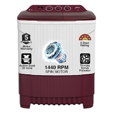 Efficiently clean clothes with 8kg capacity Godrej washing machines.