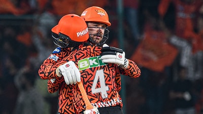 Travis Head, Abhishek Sharma produce carnage as record tumble in SRH's historic win over LSG (PTI) Travis Head, Abhishek Sharma produce carnage as record tumble in SRH's historic win over LSG (PTI)