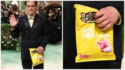 Michael Shannon's Unexpected Date: Michael Shannon brought an unexpected date to the Met Gala – a bag of chips, adding a touch of humour and quirkiness to the red carpet and showcasing a playful and unconventional approach to fashion. Michael Shannon's Unexpected Date: Michael Shannon brought an unexpected date to the Met Gala – a bag of chips, adding a touch of humour and quirkiness to the red carpet and showcasing a playful and unconventional approach to fashion.
