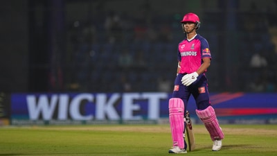 Yashasvi Jaiswal was dismissed for just 4 against Delhi Capitals. (PTI) Yashasvi Jaiswal was dismissed for just 4 against Delhi Capitals. (PTI)