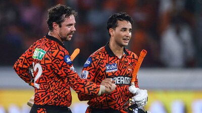 Sunrisers Hyderabad's Travis Head and Abhishek Sharma celebrate (PTI) Sunrisers Hyderabad's Travis Head and Abhishek Sharma celebrate (PTI)
