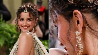 Alia Bhatt stunned at the MET Gala 2024 in a Sabyasachi saree.