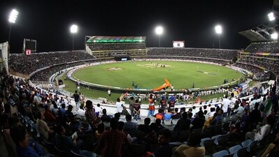 File image of Rajiv Gandhi International Stadium in Hyderabad (Getty) File image of Rajiv Gandhi International Stadium in Hyderabad (Getty)