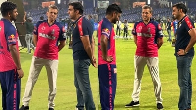 Parth Jindal had a contrasting gesture for Sanju Samson after the match (Delhi Capitals-Instagram) Parth Jindal had a contrasting gesture for Sanju Samson after the match (Delhi Capitals-Instagram)