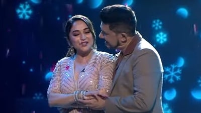 Madhuri Dixit and Shriram Nene on Dance Deewane Madhuri Dixit and Shriram Nene on Dance Deewane