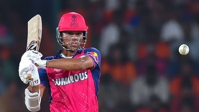Rajasthan Royals' Yashasvi Jaiswal plays a shot (AFP) Rajasthan Royals' Yashasvi Jaiswal plays a shot (AFP)